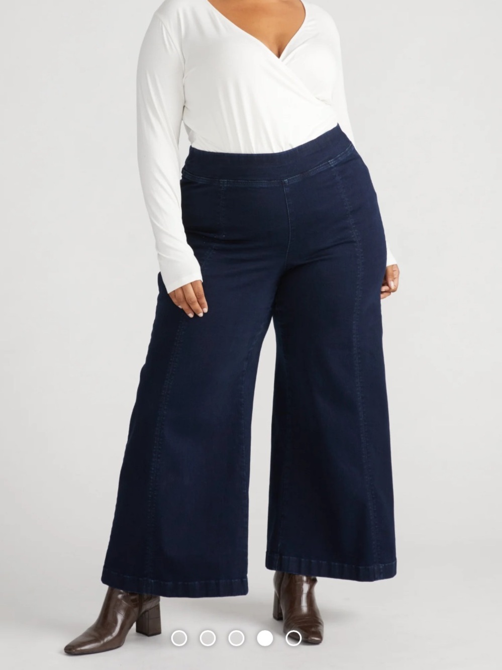 UNIVERSAL STANDARD Olivia pintuck wide leg jeans